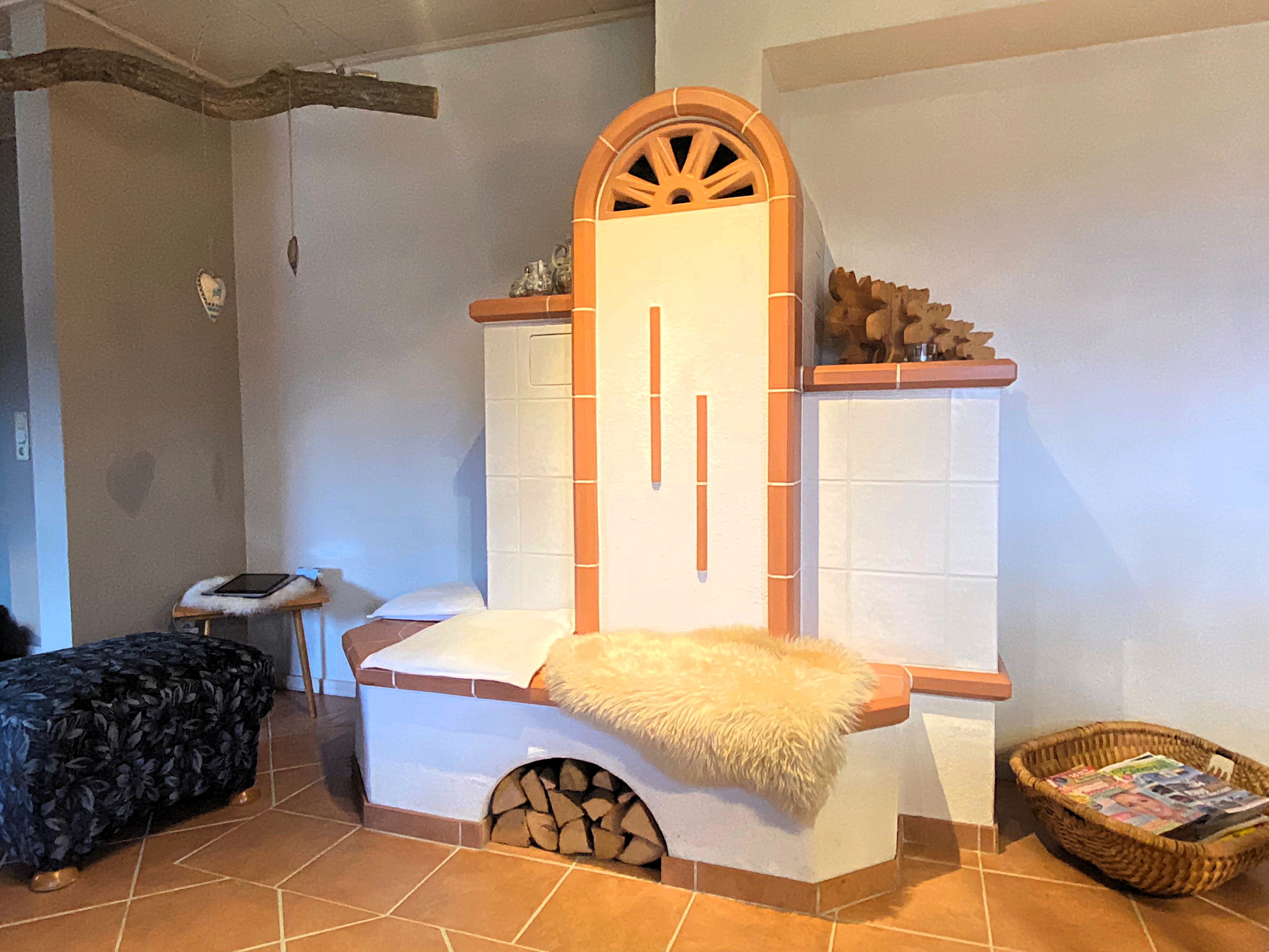 Haus 1971 - Kamin im Wohnzimmer