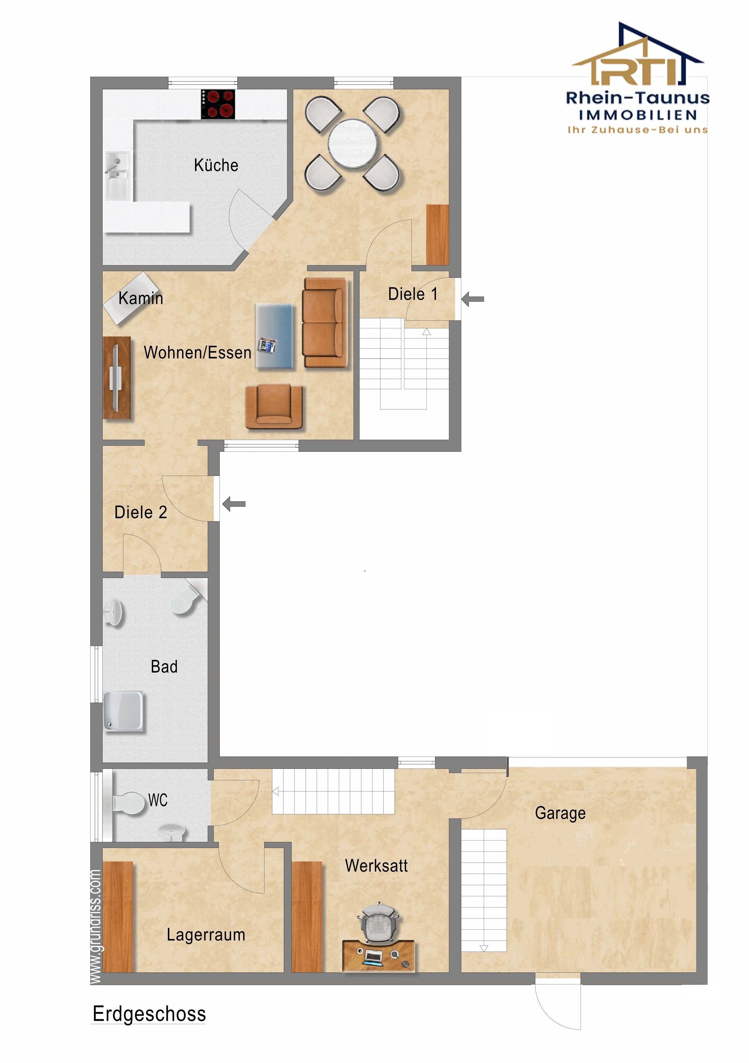 Grundrissbeispiel Erdgeschoss