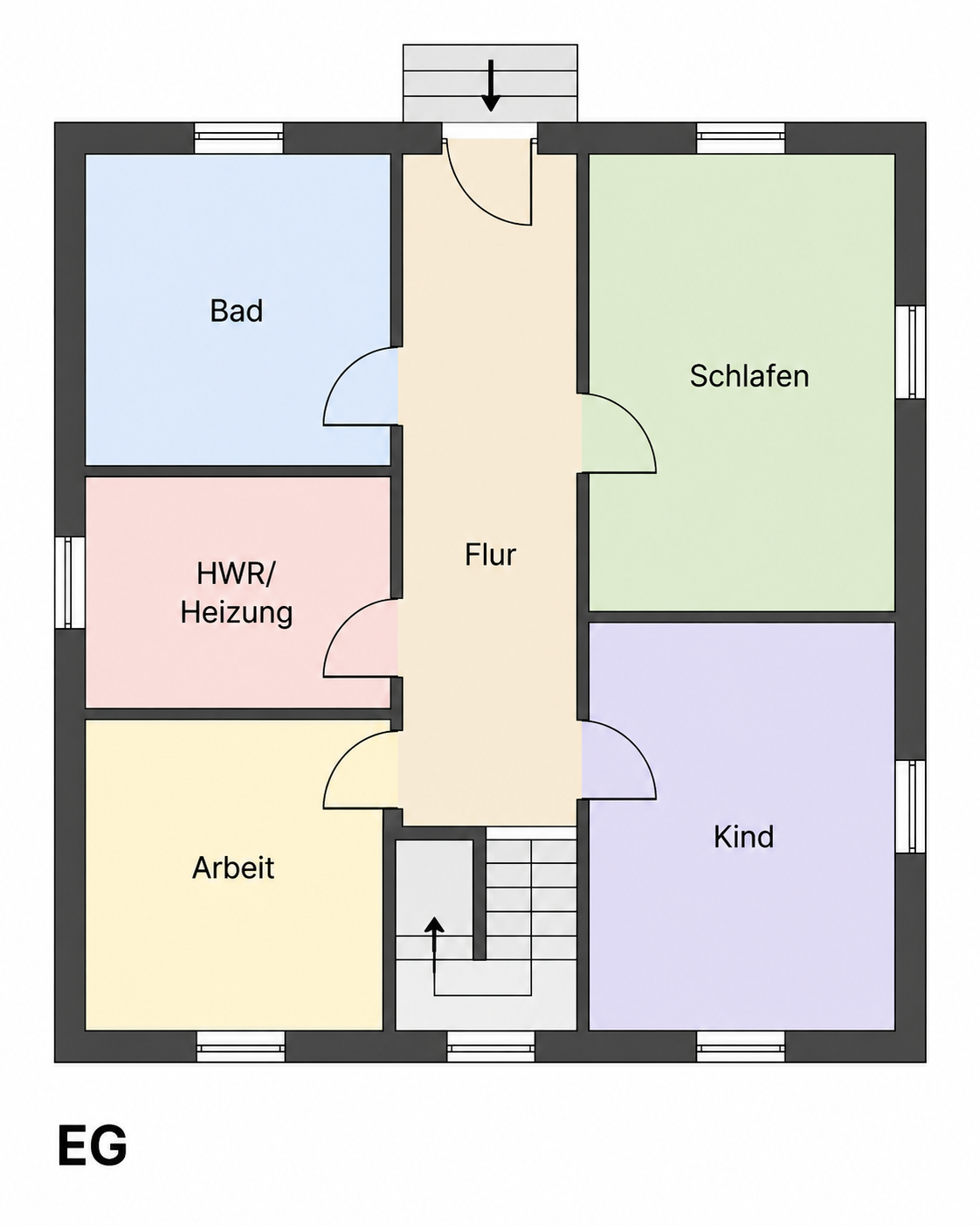 Grundrissskizze EG