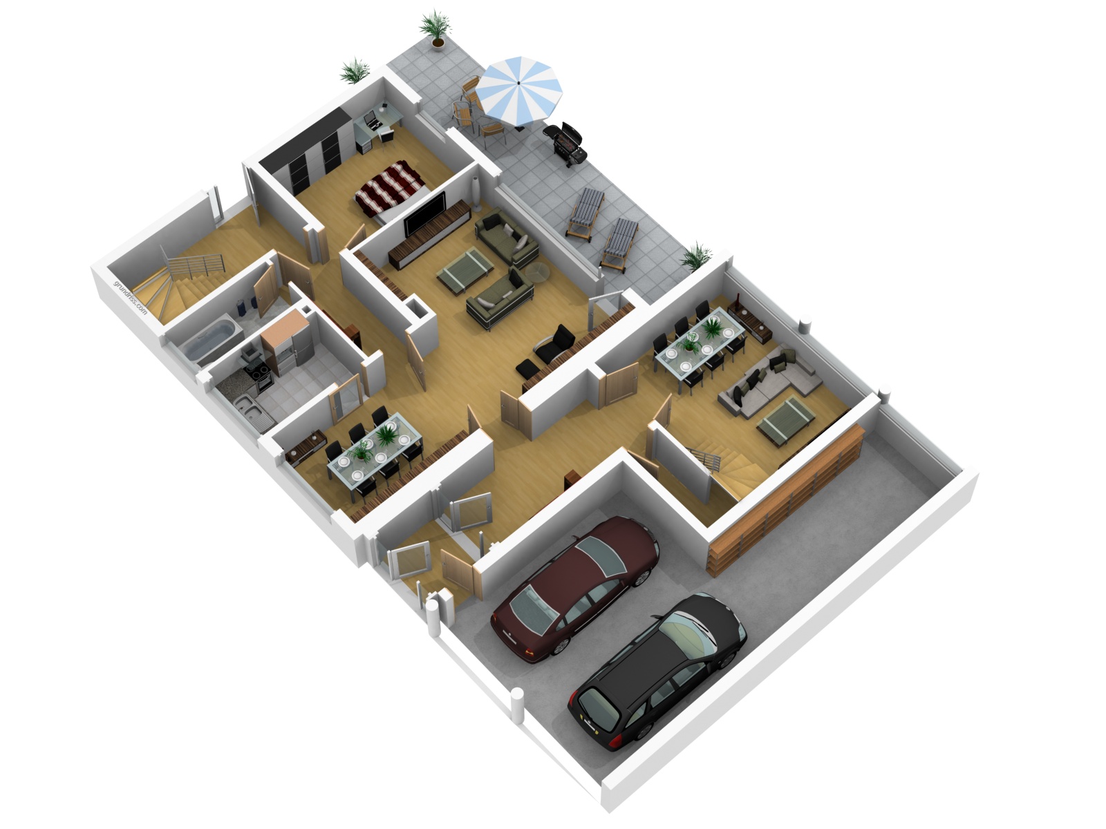 Grundrissmusterbeispiel EG