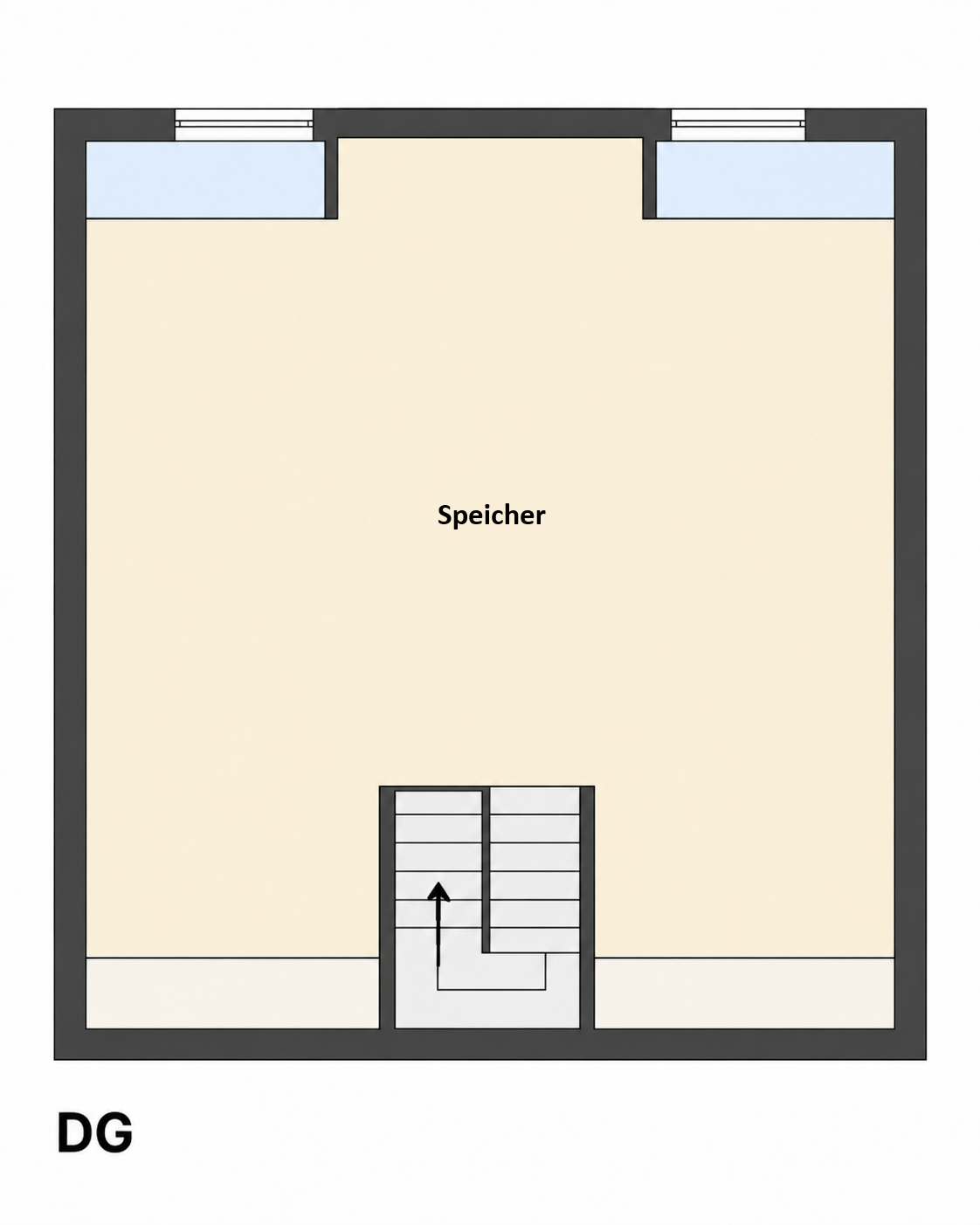 Grundrissskizze DG-Speicher