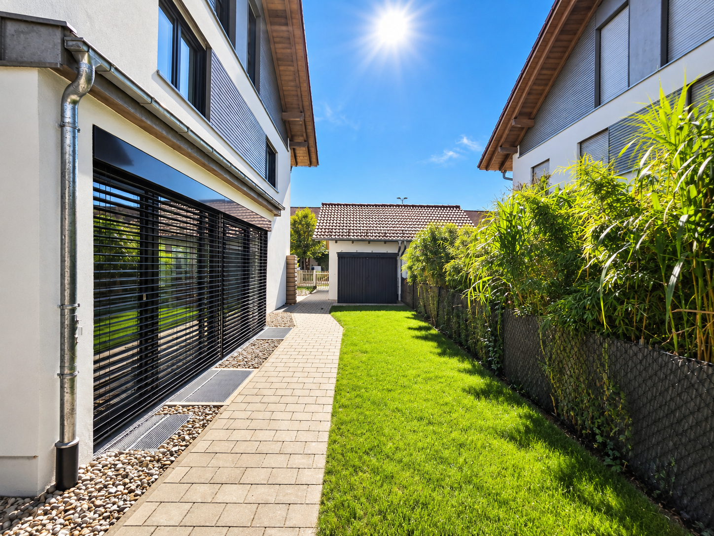 Gartenansicht seitlich