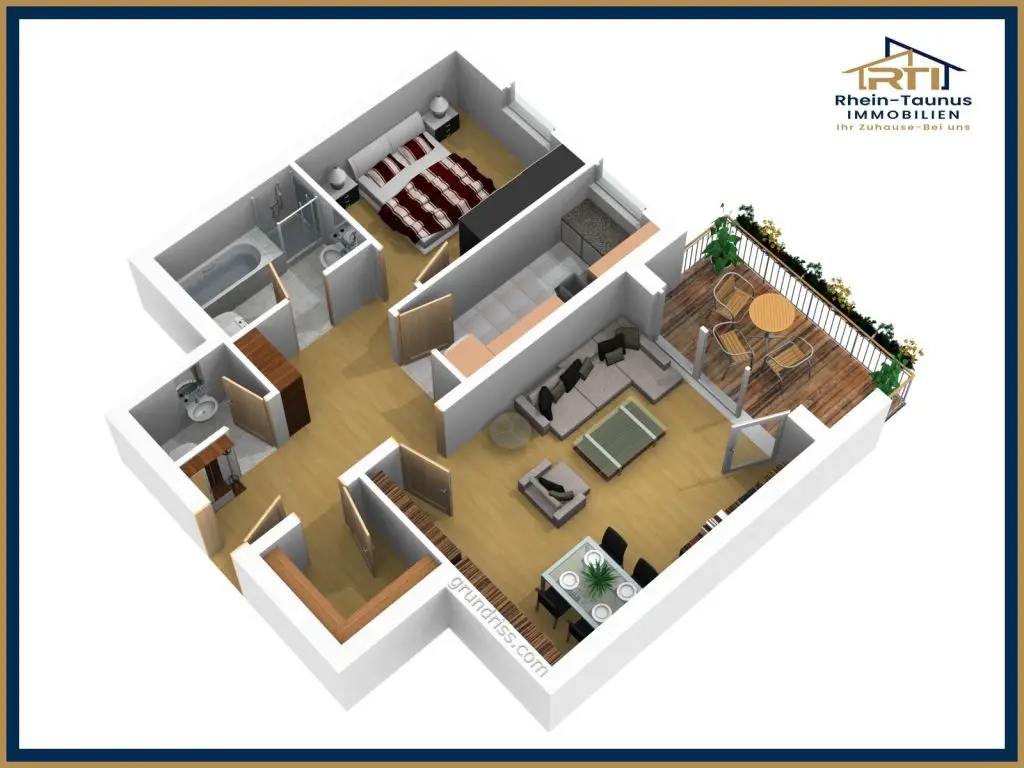 Von RTI:“2 Zimmerwohnung mit Balkon in Ötzingen“